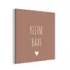 Spreuken - Quotes - Kleine baas aluminium wit klein -3d
