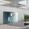 Kristal - Bloemen - Grijs keuken achterwand spatscherm klein -3d_schuin