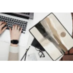 Minimalistisch - Landschap - Dimensie laptophoes neopreen klein -bureau
