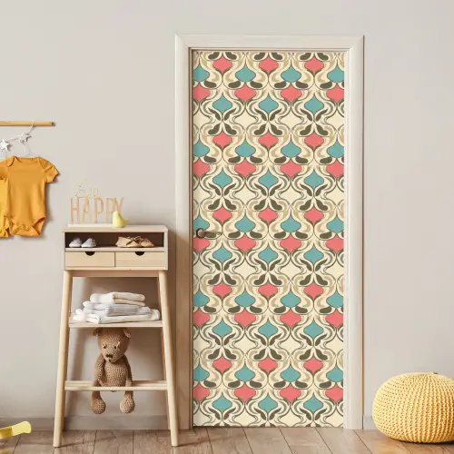 Barok - Retro - Kleurrijk deurposter klein 289 -sfeer4