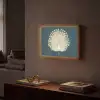 Vogel - Blauw - Vintage Light Box met batterij (Wandlamp) middel -sfeer1