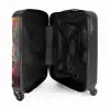 Wit paard omringd door bloemen NBS - Handbagage koffer - Unisex middel -binnenkant
