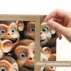 Aap - Dieren - Bruin - Design - Meiden - Jongens Light Box met batterij (Wandlamp kind) middel -USP_websiteprintNL
