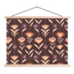 Elegant - Retro - Bruin textielposter latten blank klein 122 -3d