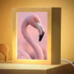 Flamingo - Portret - Roze Light Box met kabel (Kinderlampje) klein -zzzz_3d_website