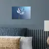 Blauw - Bloem - Glazen - Sierlijk poster papier klein -sfeer2