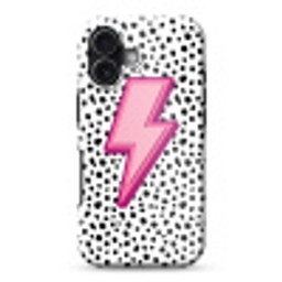 Bliksem - Roze - Stippen Toughcase MagSafe Apple iPhone 17 klein -3d