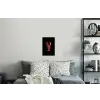 Kreeft - Glossier Rood - Zwart Muursticker klein -slaapkamer