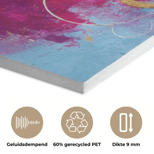 Cirkels - Goud - Abstract PET vilt klein -closeup_NL
