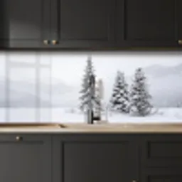 Fijnsparren - Sneeuw - Winter - Landschap - Stilte keuken achterwand 2 middel -sfeer1