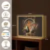 Koptelefoon - Bruin - Dynamische penseelstreken Light Box met batterij (Wandlamp) middel -USP_websiteoverzichtNL