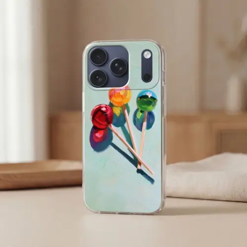 Lollys - Schaduw - Drie - Blauw Telefoonhoesje iPhone 17 Pro klein -sfeer2