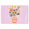 Vaas - Gestreept - Bloemen - Oranje Placemat vinyl groot -zzsfeer1_Kitchenyeah-website