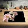 Zachte Roze Orchideeënfluistering Inductie beschermer vinyl 3mm klein -sfeer5