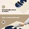 Vormen - Blauw - Abstract Inductie beschemer met haakjes klein -ky-schoon-nl