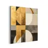 Abstract - Goud - Grijs - Vormen - Geometrisch aluminium wit klein -3d