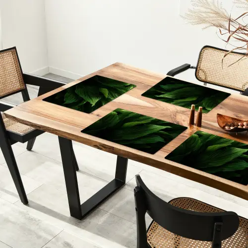 Bladeren - Schaduw - Groen - Textuur Placemat vinyl groot -zzsfeer4_Kitchenyeah-website