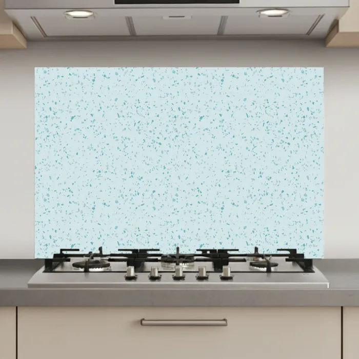 Terrazzo - Patroon - Kleurrijk - Baby Blauw keuken achterwand spatscherm klein 900 -3d_website