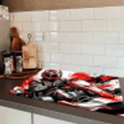Kart - Coureur - Snelheid - Rood Inductie beschermer vinyl 3mm klein -sfeer3