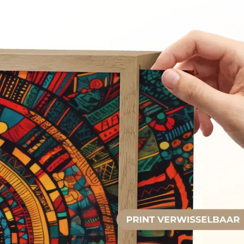 Mandala - Cirkels - Patronen Light Box met batterij (Wandlamp) middel -USP_websiteprintNL
