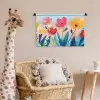 Illustratie - Bloemen - Kleurrijk Wandkleed katoen klein -wsfeer5_kind