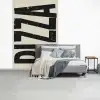 Pizza - Decoratie - Japandi - Vintage fotobehang vinyl groot -slaapkamer