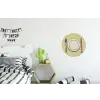 Illustratie - Bord - Bestek - Beige Wandcirkel aluminium klein -kinderkamer
