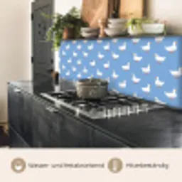 Ganzen - Elegant - Blauw keuken achterwand 2 middel 871 -usp_DE