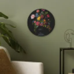 Bloemen - Vrolijk - Vaas Akoestische PET Vilt - Rond klein -sfeer2