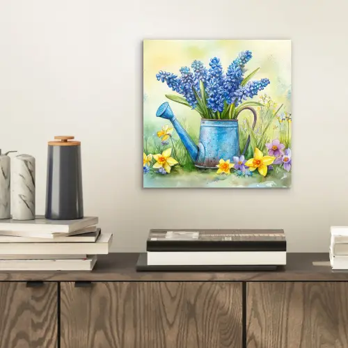 Gieter - Lavendel - Bloesems aluminium wit klein -sfeer1