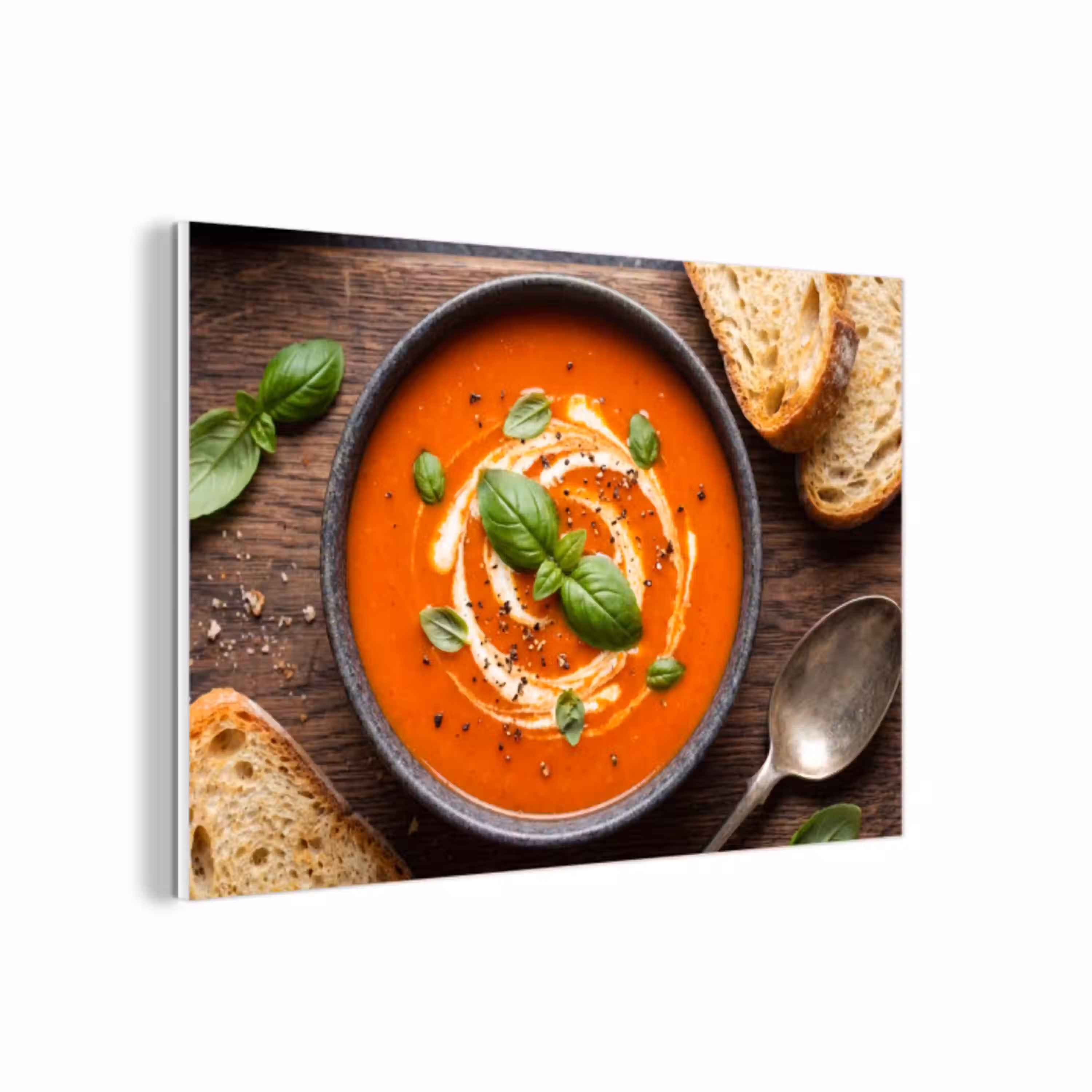 Eten - Soep - Basilicum - Rustiek - Rood forex 5mm xxl -3d
