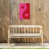 Minimalistisch - Rood - Roze - Hartjes Tuinposter op houten frame 2 cm dik klein -sfeer4