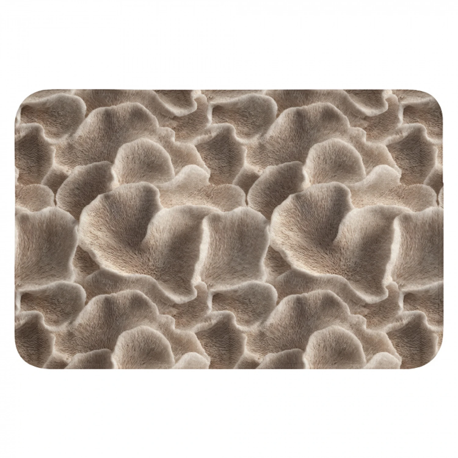 Waaiervorm - Beige - Vezel textuur WCmat klein 1009 -3d