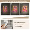 Bloemen - Vrouw - Kimono - Roze Light Box met kabel (Tafellamp) klein -USP_dimbaarNL