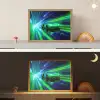 Snelheid - Licht - Sportwagen - Groen Light Box met batterij (Wandlamp kind) middel -sfeer3_kind