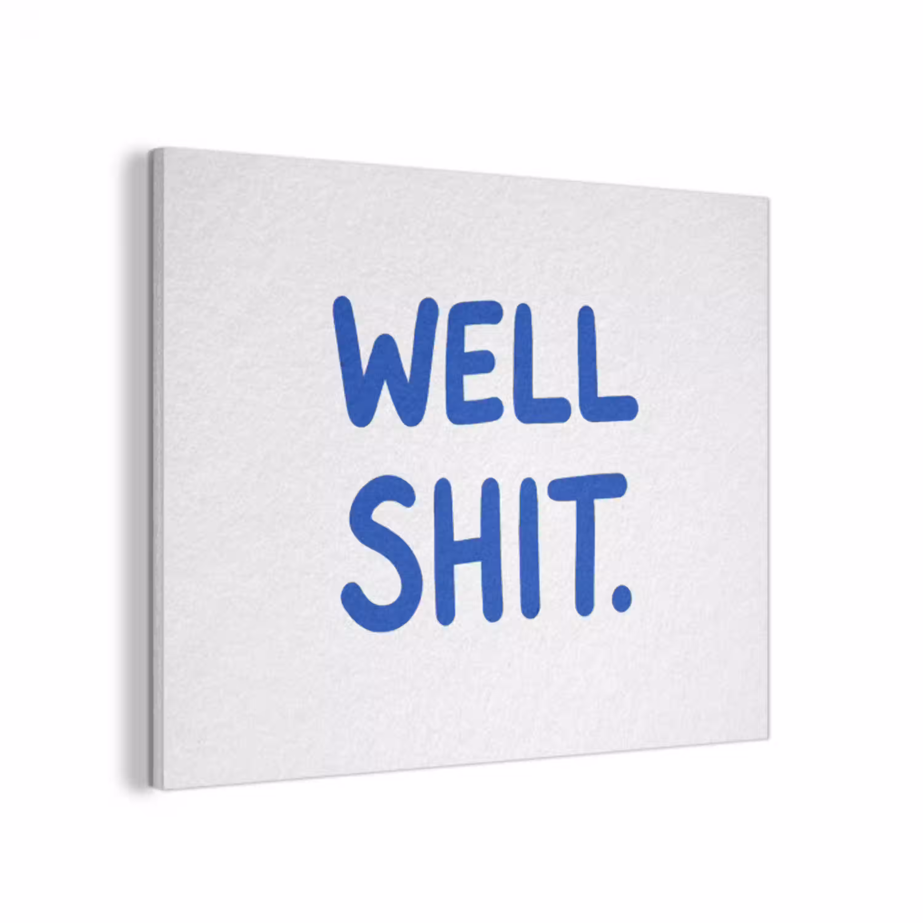 Blauw - Quote - Wit PET vilt klein -3d