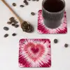 Hartvorm - Roze - Tie dye onderzetter kurk middel -sfeer2