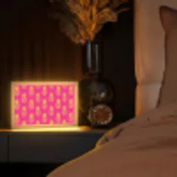Ananas - Trendy - Roze Light Box met kabel (Tafellamp) klein 924 -sfeer1