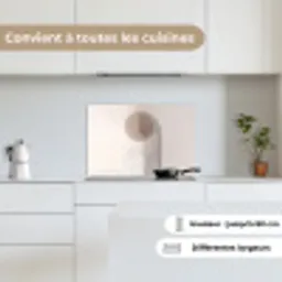 Minimalistisch - Cirkel - Lichtgrijs keuken achterwand spatscherm klein -sfeer4_FR