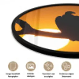 Gier - Tak - Zon - Oranje Fotolijst rond zonder passe partout klein -closeup_NL