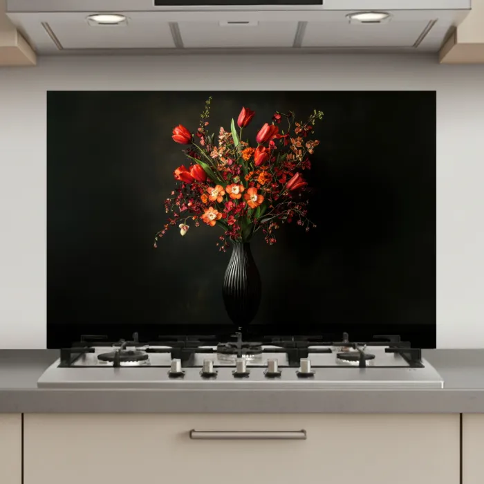 Bloemen - Takken - Boeket keuken achterwand spatscherm klein -3d_website