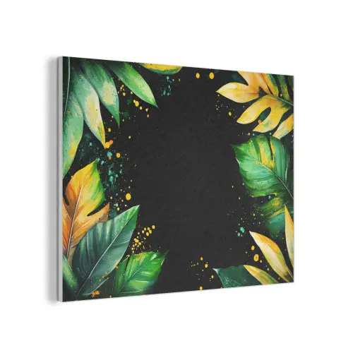 Bladeren - Groen - Geel - Verf - Jungle PET vilt klein -3d
