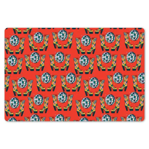 Rood - Disco - Patroon Placemat vinyl groot 368 -zzsfeer1_Kitchenyeah-website