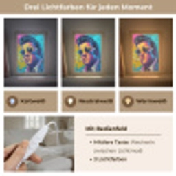 Portret - Sigaret - Kleurrijk - Bril Light Box met kabel (Tafellamp) klein -USP_lichtkleurDE