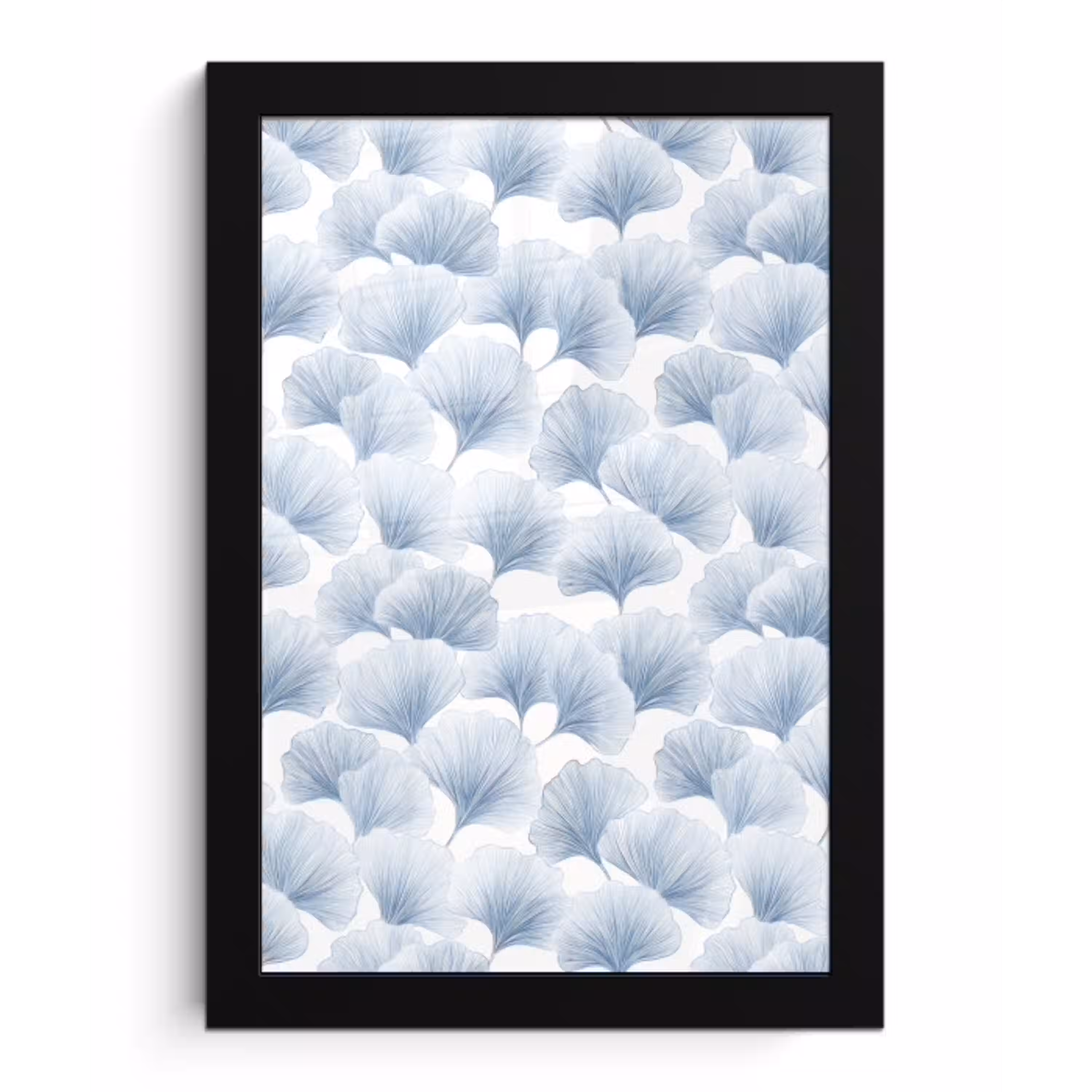 Waaier - Modern - Blauw fotolijst zwart zonder passe partout klein 224 -3d