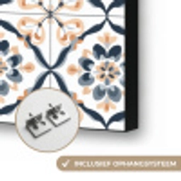 Bladvorm - Patroon - Kleurrijk Textielframe zwart klein 947 -USP_ophangsysteemNL
