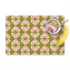 Patroon - Symmetrisch - Hartjes - Olijfgroen Placemat vinyl groot 368 -zzzproduct_Kitchenyeah-website