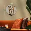 Giraffen - Cartoon - Crème Wandcirkel Organisch Forex 3mm klein -sfeer3