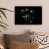 Discoballen - Minimalistisch - Zwart canvas 2cm klein -sfeer1