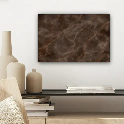 Bruin marmer - Organisch - Natuursteen canvas 2cm klein -sfeer6